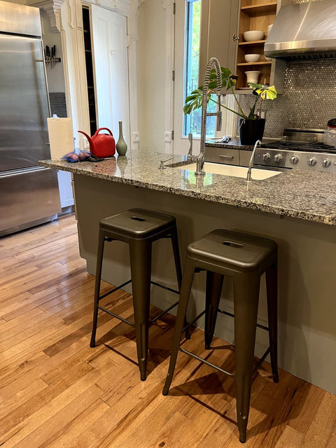 2 Metal Bar Stools, 30" High