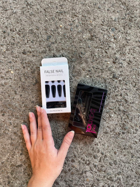 2 Sets of Black Nails