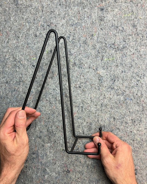 One Last Black Metal Plate Or Photo Display Stand, H11"