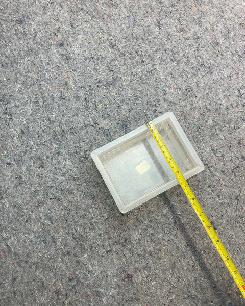 Clear Plastic Storage Bin, 5x6"