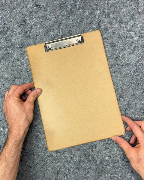 Brown Clipboard with Metal Clip