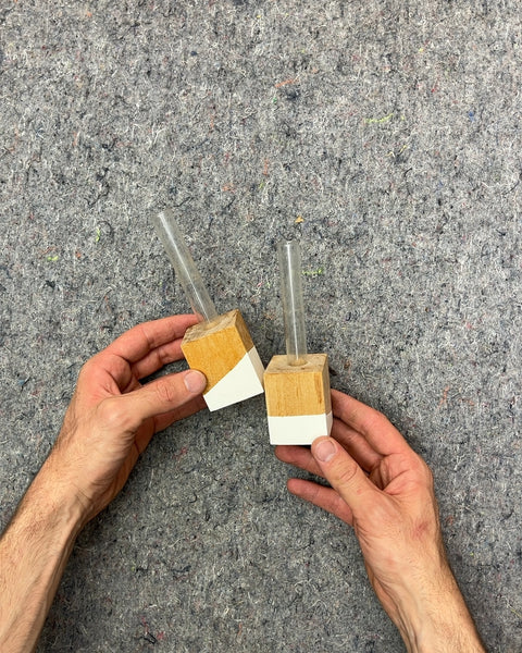 Wood Test Tubes Vases