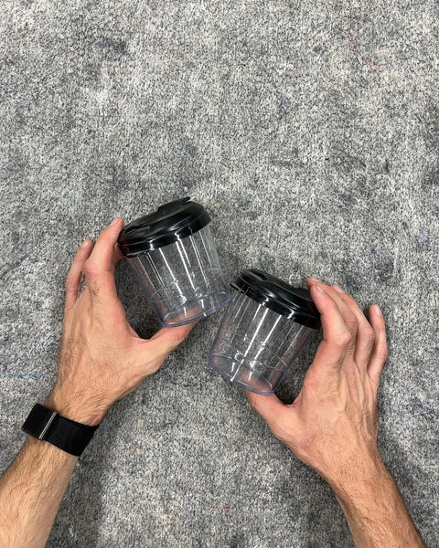Two Hard Plastic Reusable Cups