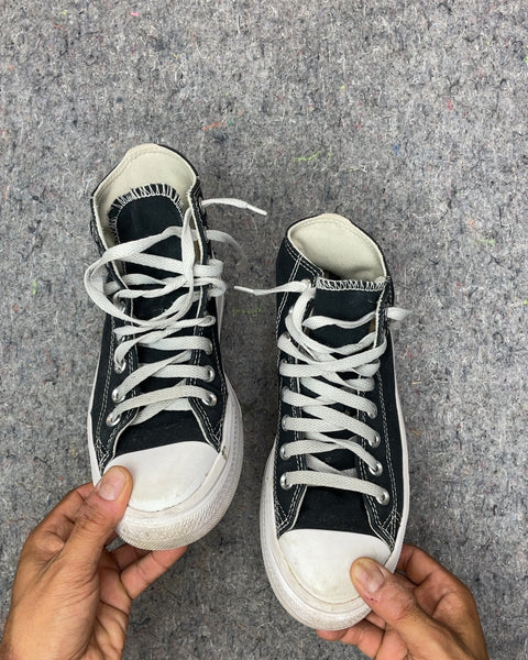 Converse Black High Top Platform Sneakers, 37.5 EU