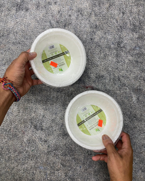 Green Wish 17 oz Bagasse Disposable Bowls, 12 Count (Pack of 2)