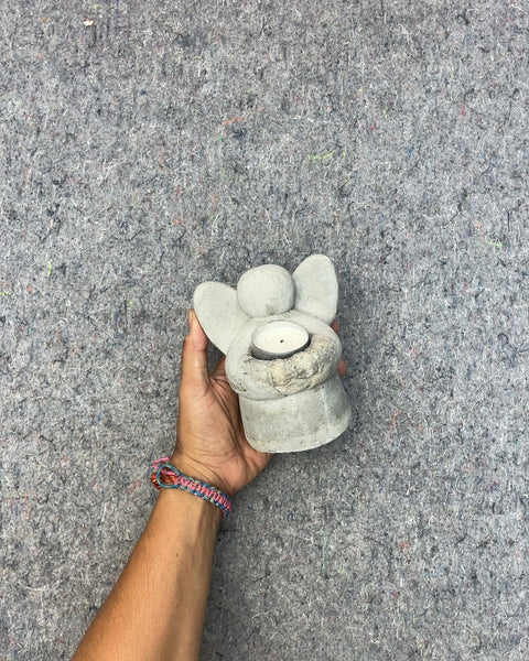 Concrete Angel Tealight Candle Holder