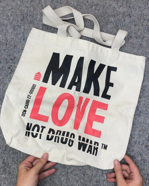 Make Love Not Drug War Canvas Tote Bag