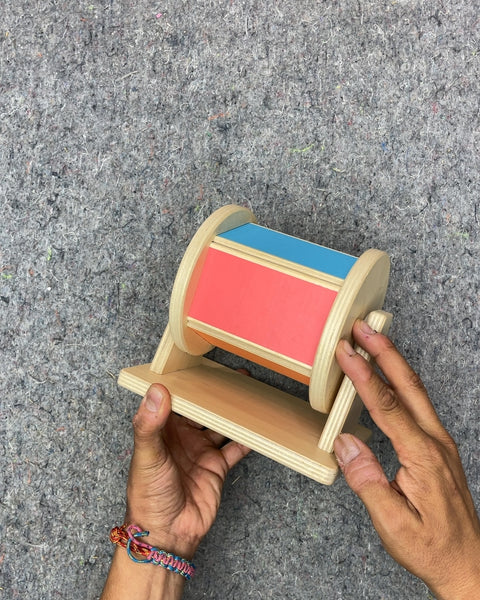 Lovevery Wooden Baby Rolling Drum Toy