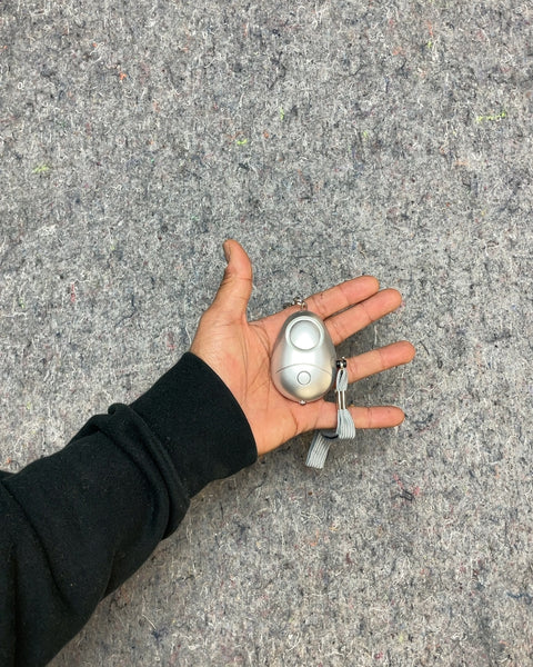 Personal Safety Alarm Keychain, Silver