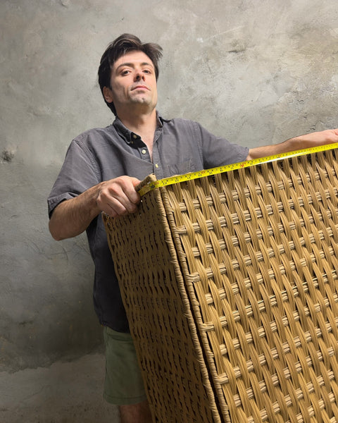 Foldable Woven Rattan Laundry Hamper with Lid, L34xW15xH23"
