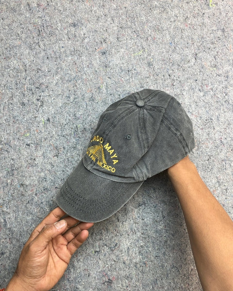 Gray Baseball Cap with Yellow Embroidery