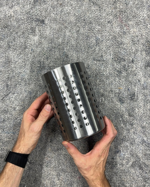 Perforated Stainless Steel Utensil Holder