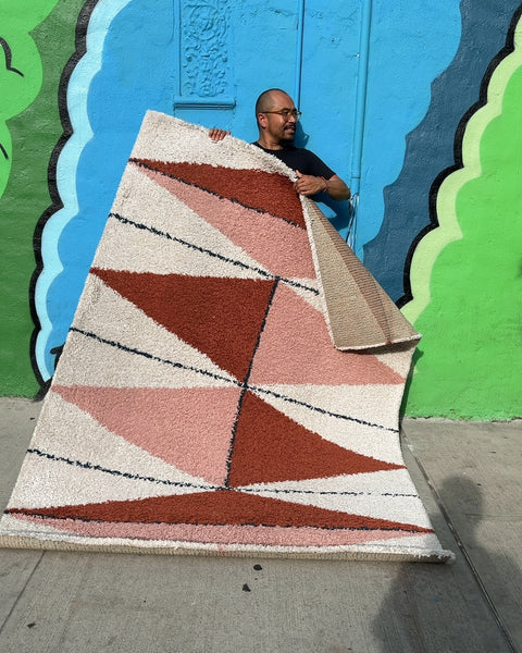 Geometric Pattern Area Rug, 63x86"