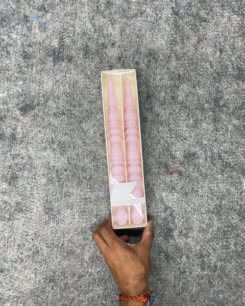 Modern Alchemy Pink Unscented Decorative Taper Candles, 2-Pack