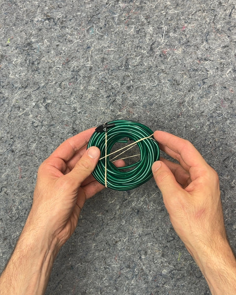 Roll Of Green Vinyl Coated Wire