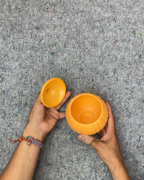 Orange Onion Shaped Food Storage Container