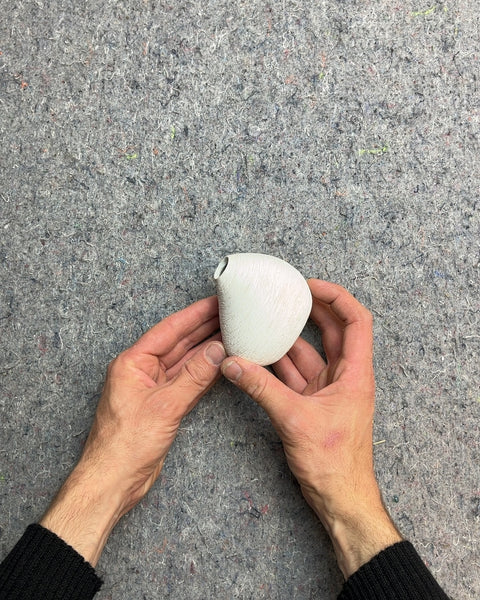 Lil' White Textured Ceramic Vase