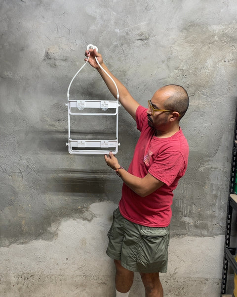 White Two-Tier Hanging Shower Caddy