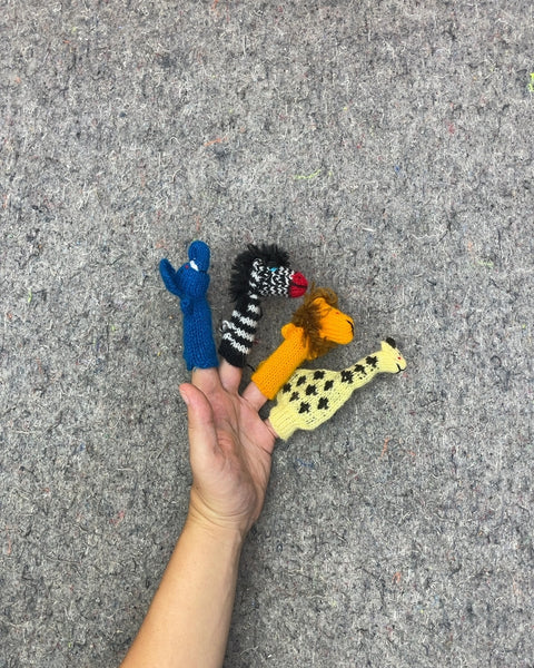 Knitted Animal Finger Puppets