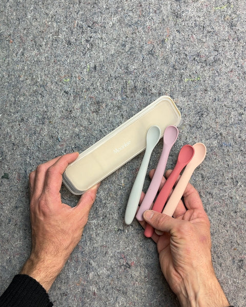 Moonkie Silicone Baby Spoons with Case