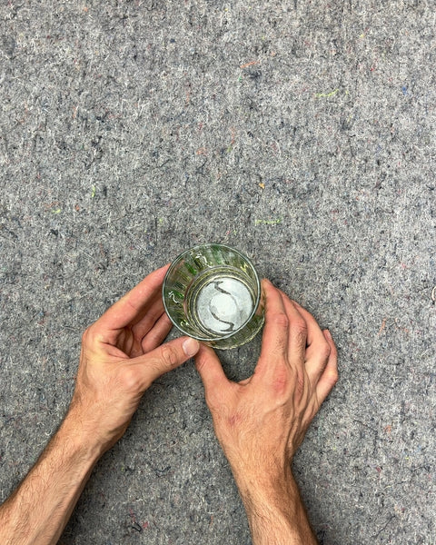 Pretty Green Tinted Drinking Glass