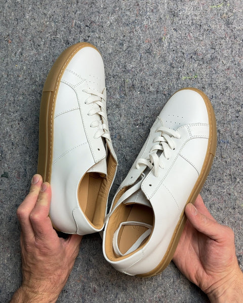 GREATS White Leather Sneakers Made In Italy, Size EU 42