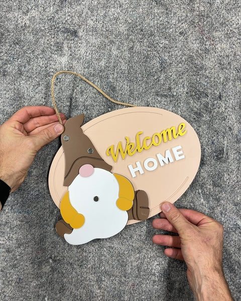 Welcome Home Gnome Wall Decor