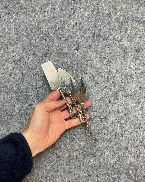 Three Metal Cheese Spreaders