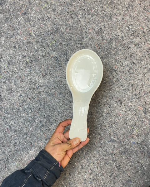 Mikasa White Ceramic Spoon Rest