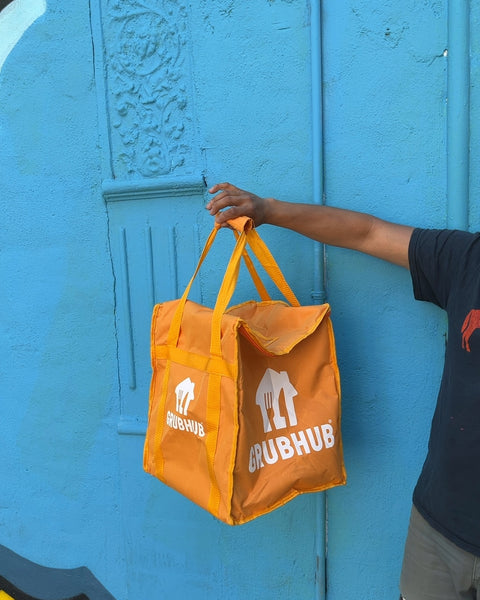 Grubhub Orange Insulated Food Delivery Bag