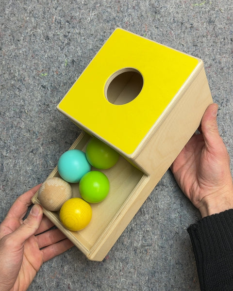 Lovevery Wooden Ball Drop Box with Balls