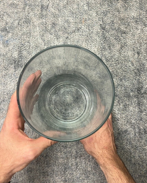 Very Tall Clear Glass Cylinder Vase, H12"