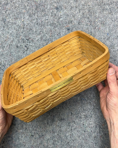Woven Wood Rectangular Basket, 9x12"