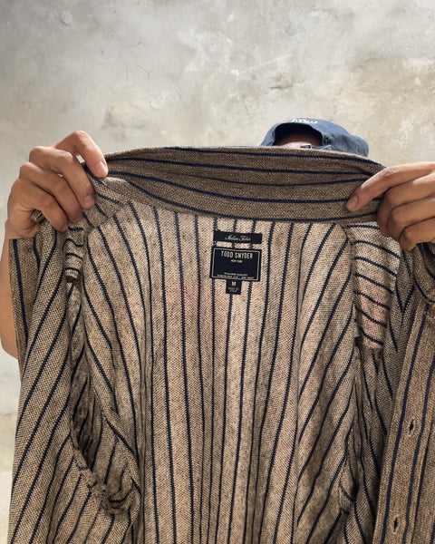 Todd Snyder Placket Striped Shirt, Sz M