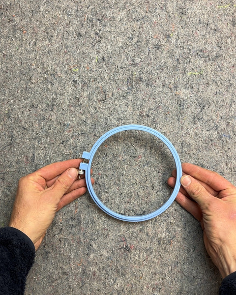 Blue Plastic Embroidery Hoop, 6"