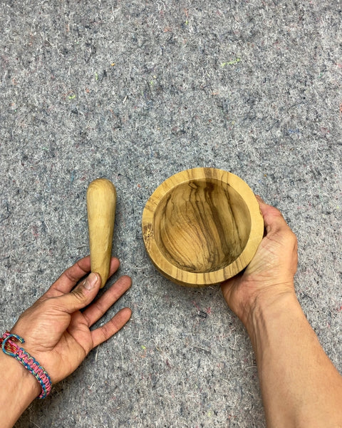 Super Pretty Wooden Mortar and Pestle