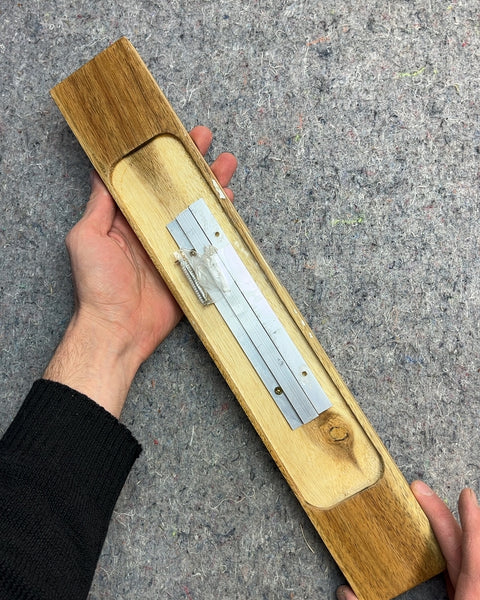 Crate & Barrel Wooden Magnetic Knife Holder Bar With Fixture To Attach To The Wall