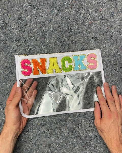 Snacks Clear Zipper Pouch