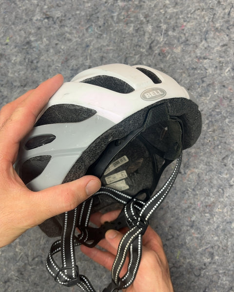 Bell White and Gray Bike Helmet, Size 53-60cm