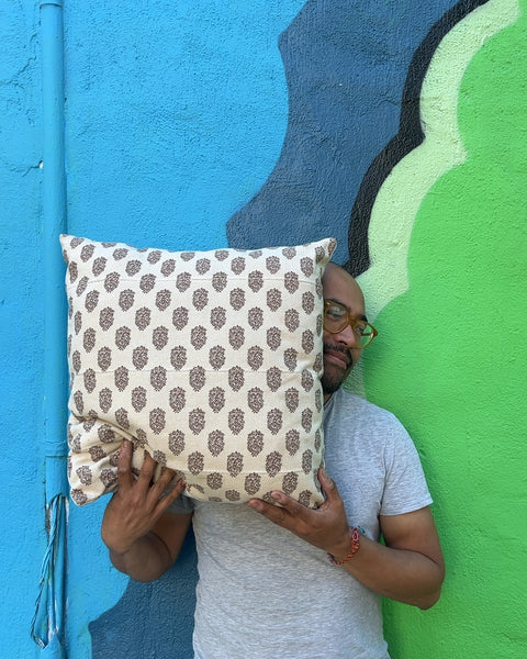 Patterned Throw Pillow, 19x19"