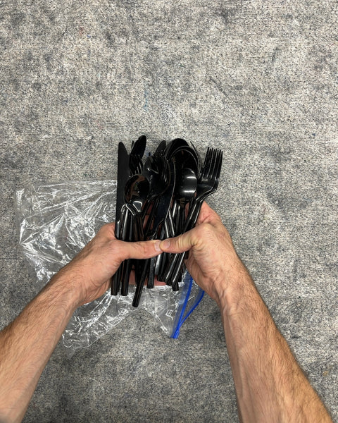 Black Stainless Steel Flatware Set