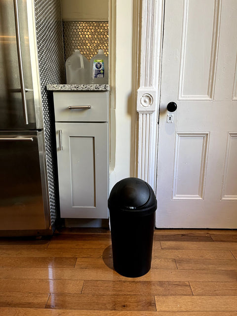 3-Gallon Round Swing-Top Plastic Wastebasket