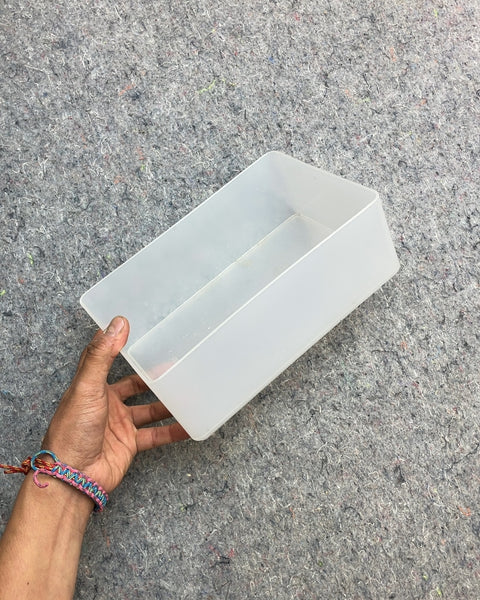 Clear Plastic Storage Bin, W10DxH4