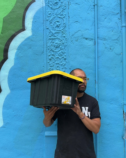 HDX Tough Tote with Yellow Lid, 7 Gallon