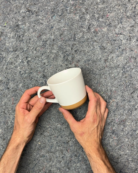 Morning Sunshine White and Tan Mug