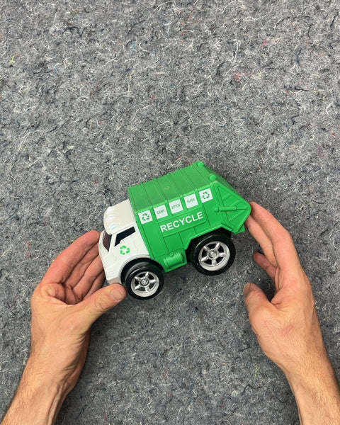 Green and White Recycle Truck Toy