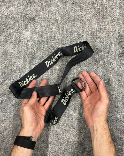 Dickies Black Web Belt with D-Ring Buckle, 40"