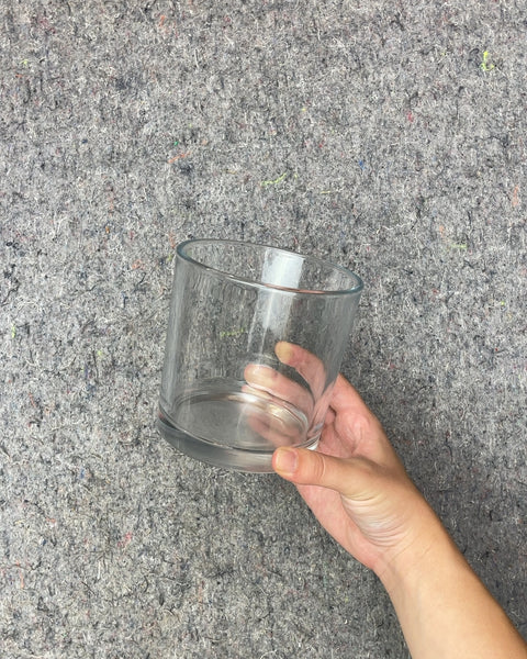 Clear Glass Cylinder Vase, 5 in Tall