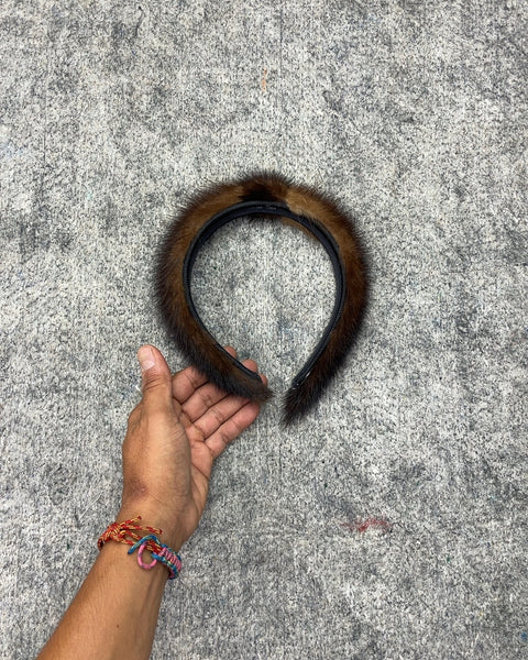 Brown Faux Fur Headband