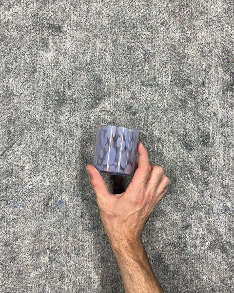 Purple Speckled Glass Drinking Glass
